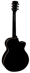 Faith Eclipse FECV Venus OM Black Left-Handed All Solid Electro Acoustic Guitar & Case