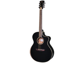 Faith Eclipse Neptune Cutaway Electro - Black - Incl Hard Case 