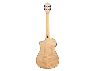 Kala All Solid Flame Maple Cutaway Ukulele with EQ & Bag