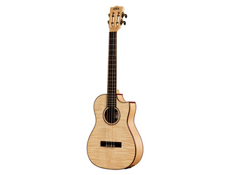 Kala All Solid Flame Maple Cutaway Ukulele with EQ & Bag