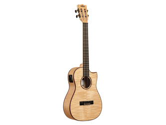 Kala All Solid Flame Maple Cutaway Ukulele with EQ & Bag
