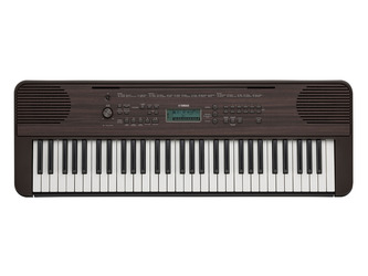 Yamaha PSRE360 61 Key Portable Keyboard Including Mains Adaptor - Dark Walnut