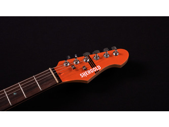 Shergold Telstar Standard ST14 Electric Guitar in Solid Metallic Orange