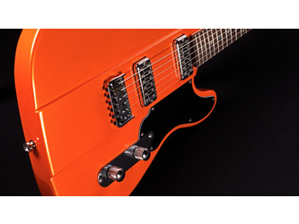 Shergold Telstar Standard ST14 Electric Guitar in Solid Metallic Orange