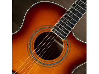 Washburn EA15 Festival Series Mini Jumbo Cutaway Acoustic Electric Guitar. Ice Tea Burst