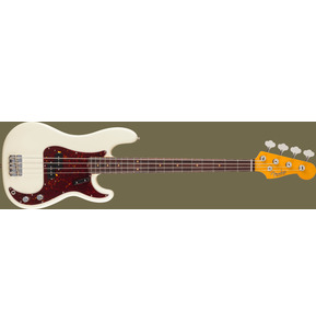 Fender American Vintage II 1960 Precision Bass Guitar Olympic White - Incl Vintage Style Brown Hard Case