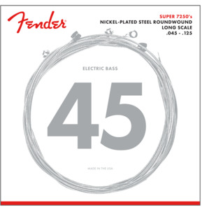 Fender 7250-5M Super Nickel Plated Steel 5-String Bass Guitar Strings, Medium, 45-125, Long Scale