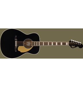Fender Malibu Vintage Acoustic Guitar - Black Incls Hard Case