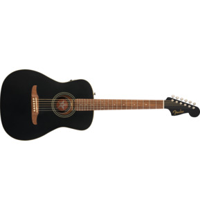 Fender Artist Joe Strummer Campfire Matte Black Short-Scale Electro Acoustic Guitar & Case