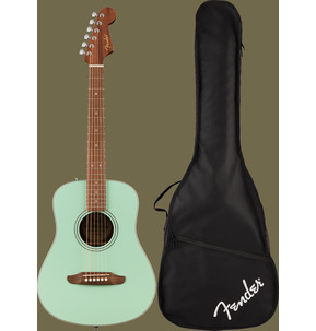 Fender California Mini Redondo Acoustic Guitar In Surf Green - Incl Gig bag,