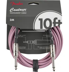 Fender Contour Series Instrument Cables,  Straight/Straight, 10', 