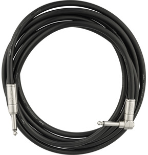 Fender Professional Series Kill Switch Instrumental Cable, Straight/Angle, 10', Black