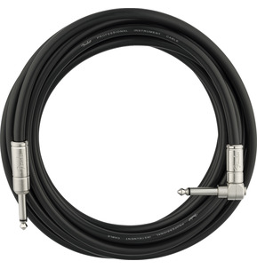 Fender Professional Series Kill Switch Instrumental Cable, Straight/Angle, 15', Black