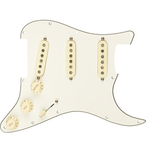 Fender Pre-Wired Strat Pickguard Custom Shop Fat 50's SSS Parchment 11 Hole