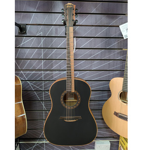 Bromo Tahoma Black Concert Acoustic Guitar - Solid Mahogany Top