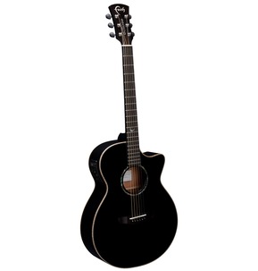 Faith Eclipse FECV Venus OM Black All Solid Electro Acoustic Guitar & Case