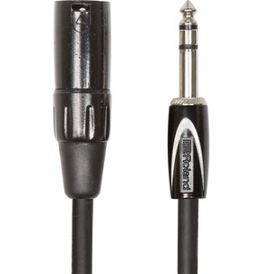 Roland RCC-10-TRXM Black Series Cable 10ft/3m - 1/4-inch TRS male to XLR male