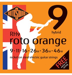 Rotosound RH9 Roto Orange Hybrid 9-46w Electric Guitar Strings