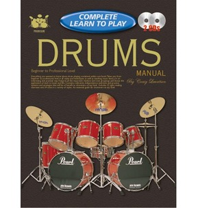 Complete Learn to Play Drums Manual Book & Free Online Audio Beginner to Professional Level
