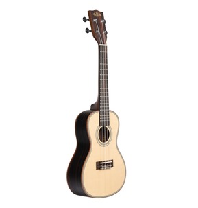 Kala KA-SSEBY-C Solid Spruce Top Striped Ebony Concert Ukulele - SALE