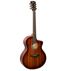 Faith Blood Moon Neptune Baby Jumbo Red Burst All Solid Electro Acoustic Guitar & Case