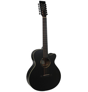 Tanglewood Blackbird TWBB SFCE 12 Smokestack Black 12-String Electro Acoustic Guitar