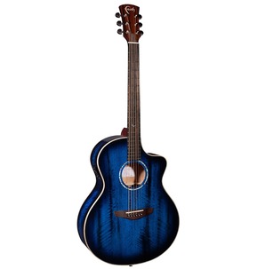Faith Blue Moon FNCEBLM Neptune Baby Jumbo Blue Burst All Solid Electro Acoustic Guitar & Case