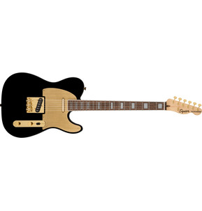 Fender Squier 40th Anniversary Gold Edition Telecaster Black Electric Guitar 