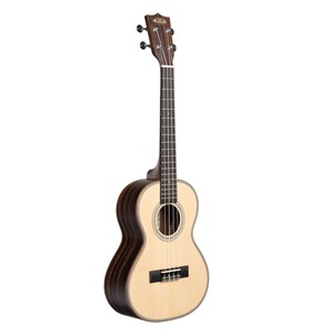 Kala KA-SSEBY-T Solid Spruce Top Striped Ebony Tenor Ukulele  