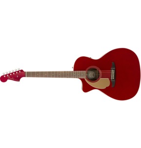 Fender California Newporter Player Candy Apple Red Left-Handed Electro Acoustic Guitar