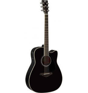 Yamaha FGX830C Dreadnought Black Electro Acoustic Guitar 