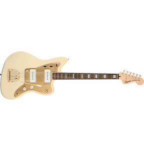 Fender Squier 40th Anniversary Gold Edition Jazzmaster Olympic White Electric Guitar