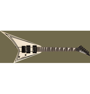 Jackson JS Series RR Minion JS1XM, Snow White w/Black Pin Stripes, Amaranth