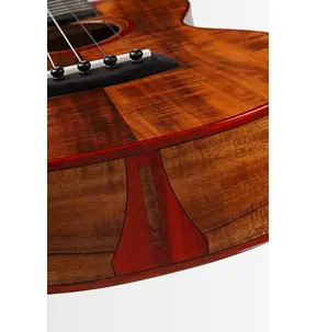 Kala Solid Cedar with 3A Acacia Back and Sides w/ Air Blue Pickup and Deluxe Hardcase