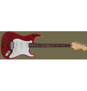 Fender 2024 Collection Stratocaster Made In Japan Hybrid II - Quilt Red Beryl - Incl Gig Bag