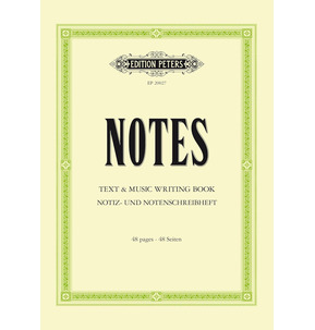 Notes: Text and Music Writing Book - 48 Pages