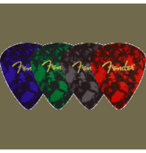 Fender Pick Shape Logo Coasters, 4-Pack, Multi-Colour