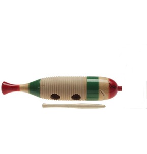 Stagg Guiro Wood Fish Tricolour Large 
