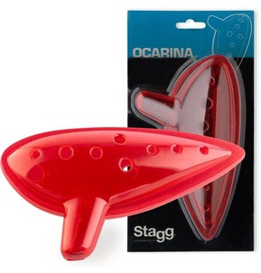 Stagg Plastic Ocarina Red