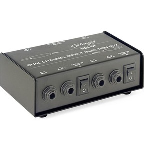 Stagg 2 Channel DI Box with Mono/Stereo Switch
