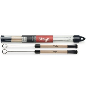 Stagg Telescopic Wire Drum Brushes with Wooden Handle