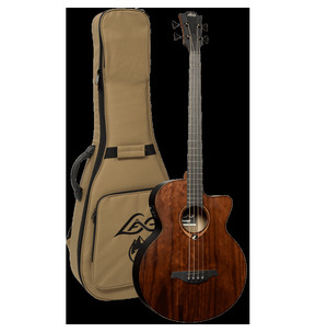 Lag Sauvage BCE Jumbo Cutaway Electro Acoustic Bass Guitar & Gig Bag