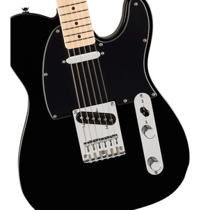 Fender Squire Limited Edition Sonic Telecaster Electric Guitar Black Pickguard & Black  