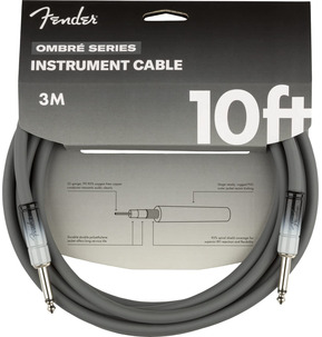 Fender Ombre Series Instrument Cable, 10', Silver Smoke