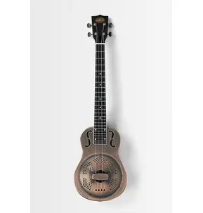 Kala Raw Copper Baritone Resonator Ukulele with EQ & Deluxe Gig Bag