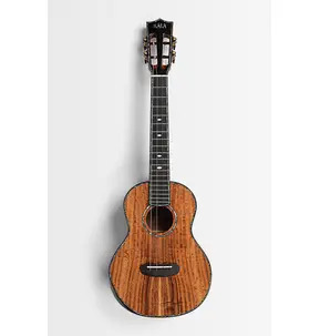 Kala Contour Deluxe All Solid Gloss Spruce Rosewood Ukulele With Cutaway and Bag