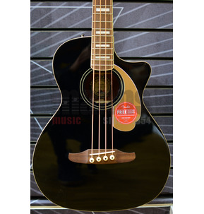 Fender California Kingman Concert Black Electro Acoustic Bass Guitar & Gig Bag
