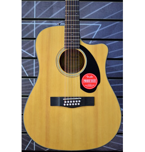 Fender Classic Design CD-60SCE Dreadnought Natural 12-String Electro Acoustic Guitar