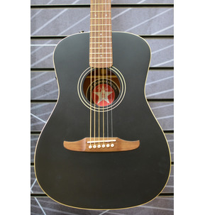 Fender Artist Joe Strummer Campfire Matte Black Short-Scale Electro Acoustic Guitar & Gigbag BStock