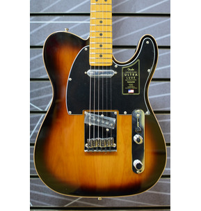 Fender American Ultra Luxe Telecaster Transparent 2 Colour Sunburst Electric Guitar Incl Hardshell  Case